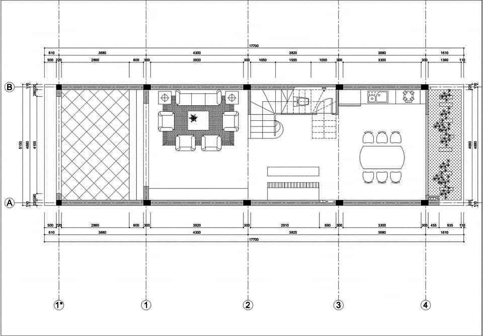 Mẫu nhà phố 4 tầng mặt tiền 5m